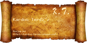 Kardos Teréz névjegykártya