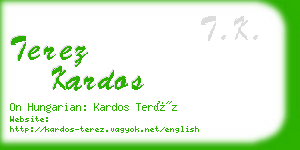 terez kardos business card